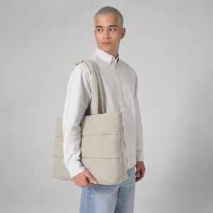 Produktbild für Einkaufstasche BagBase Quilted Tote BG701, beige