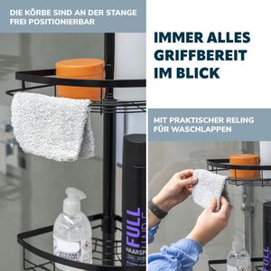 Produktbild für Duschablage Bremermann Teleskop-Eckregal, 91715