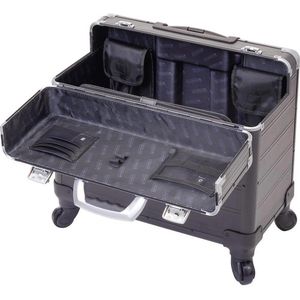 Alumaxx Pilotenkoffer AG 45169, Aluminium, Laptopfach, Pandora Böttcher – mit Trolley, schwarz