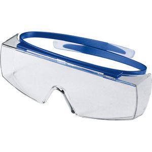Uvex Schutzbrille super OTG 9169065, klar, Überbrille, blau, für Brillenträger