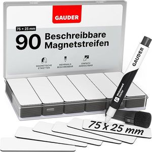 Magnetschilder Gauder ME-75x25, weiß
