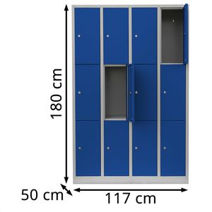 Produktbild für Schließfachschrank Lüllmann 520341, blau