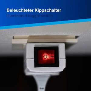 Produktbild für Steckdosenadapter REV-Ritter 0512085777, weiß, mit Schalter