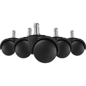 Produktbild für Stuhlrollen AMSTYLE SPM1.910, 5 Stück