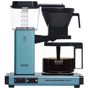 Moccamaster Kaffeemaschine KBG Select, 10 Tassen, 1,25 Liter, pastellblau, mit Glaskanne