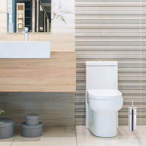Produktbild für WC-Bürste Relaxdays rund, silber