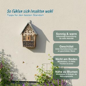 Produktbild für Insektenhotel Relaxdays 10052310, zum Aufhängen, aus Holz