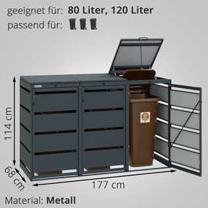 Produktbild für Mülltonnenbox MBOX24 Classic, Metall