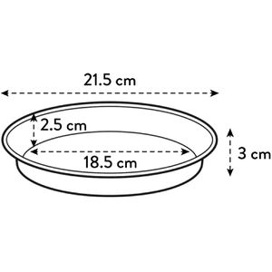 Produktbild für Blumentopf-Untersetzer elho Green Basics, schwarz, Ø 18,5 cm