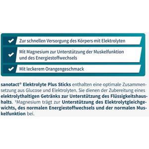 Produktbild für Elektrolyte Sanotact Plus, 20 Sticks
