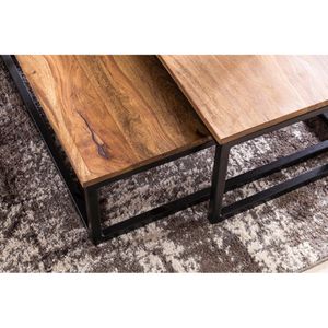 Produktbild für Couchtisch Wohnling WL5.054, aus Massivholz / Metall, sheesham