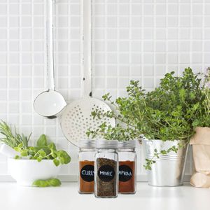Produktbild für Gewürzgläser Relaxdays aus Glas, mit Aluminiumdeckel
