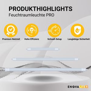 Produktbild für Feuchtraumleuchte Enovalite ELED200130, LED mit 18 Watt
