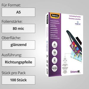 Produktbild für Laminierfolien Fellowes 53060 ImageLast, DIN A5