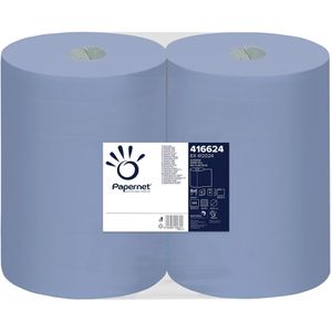 Produktbild für Putztuchrolle Papernet 416624, aus Recyclingpapier, blau
