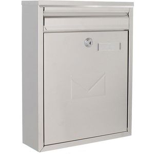 Produktbild für Briefkasten Rottner T04701, Como, silber, aus Edelstahl