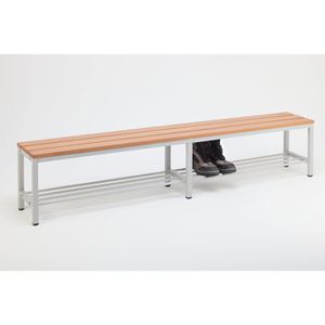 Produktbild für Umkleidebank SZ-Metall 55203-1, Sitzfläche Holz, 200 cm
