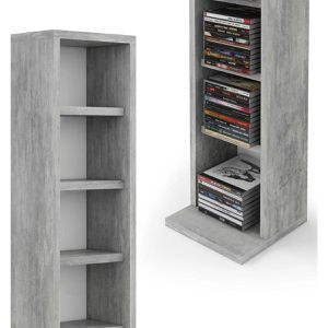 Produktbild für CD-Regal Vicco Jukebox, beton grau