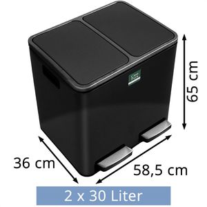 Produktbild für Mülleimer Casa-Pura Felix, schwarz