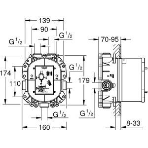 Produktbild für Unterputz-Grundkörper GROHE Rapido T, 35500000