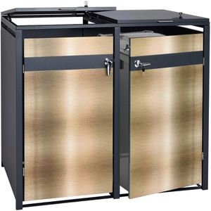 Produktbild für Mülltonnenbox Mendler HWC-J82, Metall