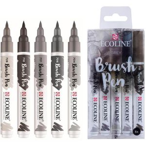 Produktbild für Brush-Pen Ecoline Grey, 11509907