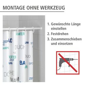 Produktbild für Duschvorhangstange Wenko Teleskop-Duschstange