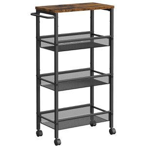 Nischenregal Vasagle LRC033B01 schwarz mit Rollen