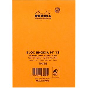 Produktbild für Notizblock Rhodia 13600C, orange, A6