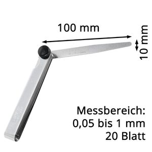 Produktbild für Fühlerlehre Helios-Preisser 0606130, aus Federstahl