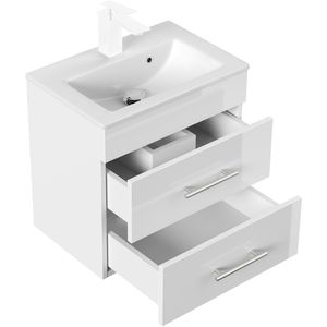 Produktbild für Waschtisch Posseik Portus 500 SlimLine, hängend,weiß hochglanz