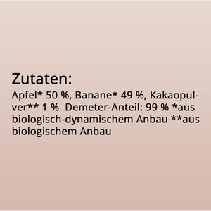 Produktbild für Fruchtpüree MOGLi Kakao Quetschie, 100% Frucht demeter, BIO