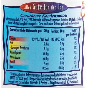 Produktbild für Kondensmilch Nestle Milchmädchen Fettgehalt 9 %, gezuckert