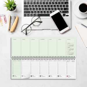 Produktbild für Tischkalender Glocken 5072521507, grün, Wochenkalender quer