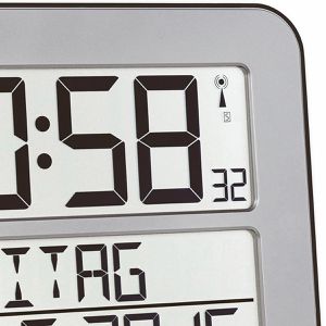 Produktbild für Wanduhr TFA 60.4512.54 Timeline, Kunststoff, digital, Funkuhr