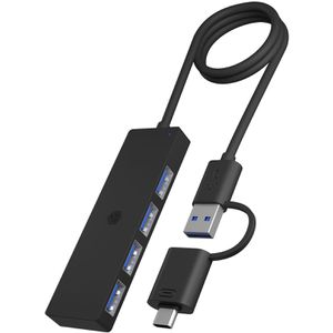 USB-Hub ICY-BOX IB-HUB1424-C3, schwarz