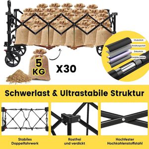 Produktbild für Bollerwagen Sekey XXXL FW36, faltbar