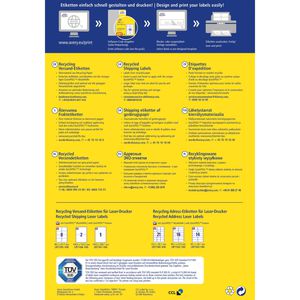 Produktbild für Versandetiketten Zweckform LR7165-100, weiß