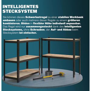 Produktbild für Schwerlastregal Monzana 109547, 5 Holzböden