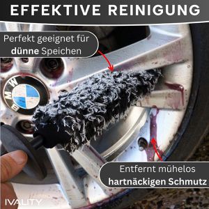 Produktbild für Felgenbürste IVALITY Mikrofaser Professionell