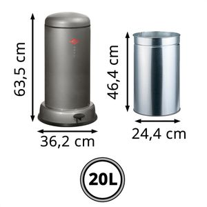 Produktbild für Mülleimer Wesco Baseboy, graphit