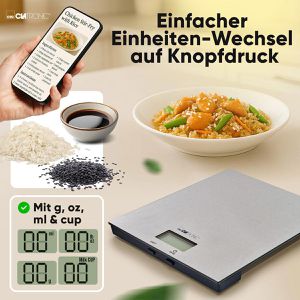 Produktbild für Küchenwaage Clatronic KW 3821, mit Tara-Funktion, Teilung 1 g