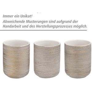 Produktbild für Zahnputzbecher Wenko Fedio, gold, aus Keramik