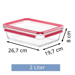 Produktbild für Frischhaltedose Emsa Clip&amp;Close N1041100, aus Glas