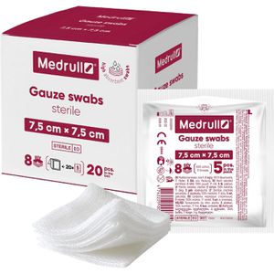 Produktbild für Mullkompressen Medrull aus Baumwolle, steril