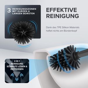 Produktbild für WC-Bürste ovimar Toilettenbürste Glittertind, gunmetal