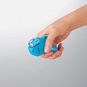 Produktbild für Heftzange Kokuyo Harinacs Small Plus, aus Kunstoff, blau