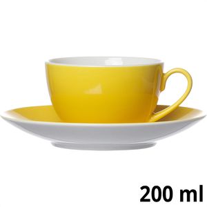 Produktbild für Kaffeetassen Ritzenhoff&amp;Breker Doppio gelb, 200ml