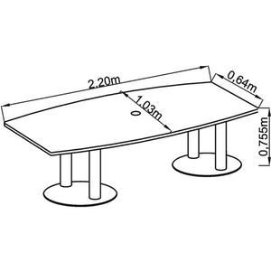 Produktbild für Konferenztisch Hammerbacher KT22S