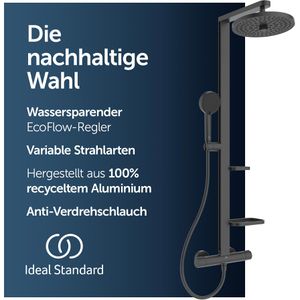 Produktbild für Duschsystem Ideal-Standard Ceratherm Alu+ BD583XG, schwarz